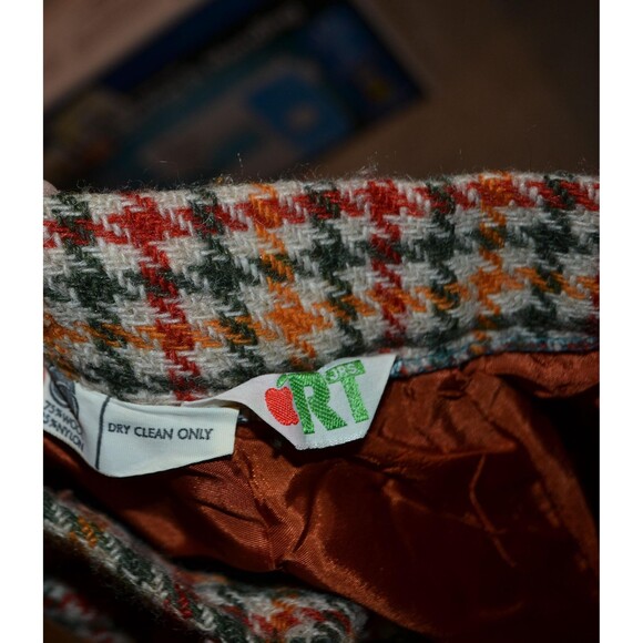 1960s Pant Wool Earthy Tweed High Waist Full Leg Twiggy - Picture 2 of 4